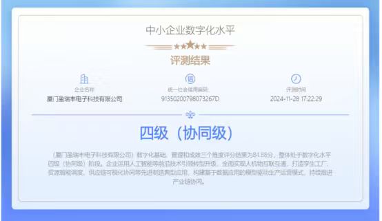 中小企业数字化水平等级证书